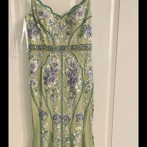 Jovani mermaid blue green embellished